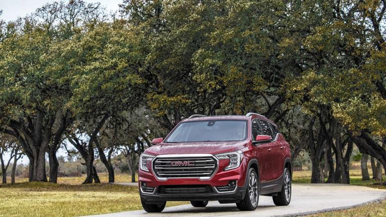 2024 GMC Terrain in red.